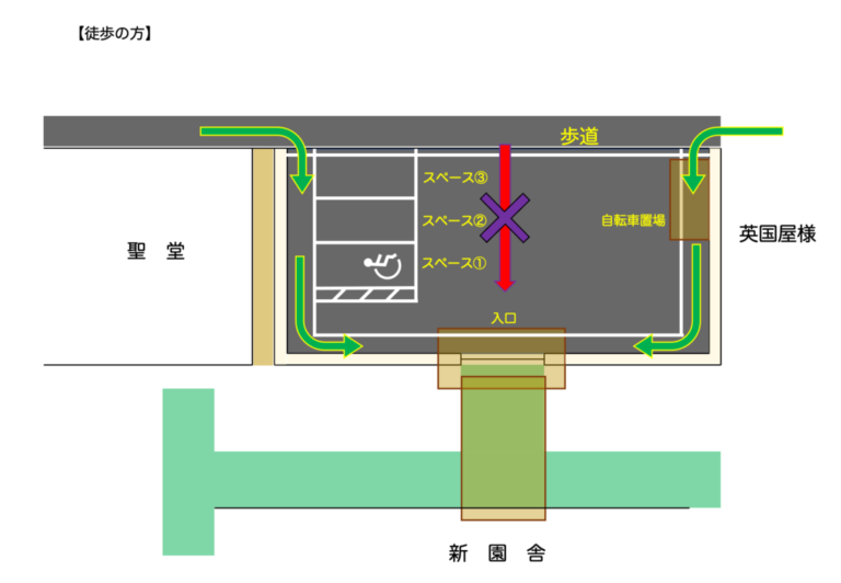 新園舎入口の停車スペースについて